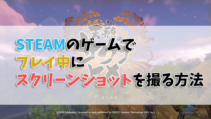 Steamのゲームでプレイ中にスクリーンショットを撮る方法 十日町pのdtだったら何が悪い